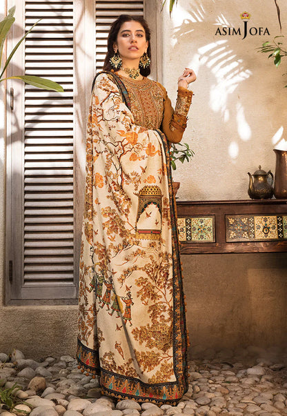 BrandsInn-3PC LAWN EMBROIDERED WITH MONARK PTINT DUPATTA & TROUSR-BI-214
