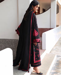 BrandsInn-3PC DHANAK EMBROIDERED SHIRT WITH DHANAK EMBROIDERED SHAWL AND EMB TROUSER-BI-5233