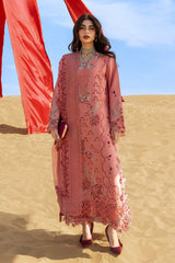BrandsInn-3PC LAWN CHIKANKARI EMBROIDERED SHIRT WITH KHAADI NET EMBROIDERED DUPATTA AND TROUSER -BI-4775