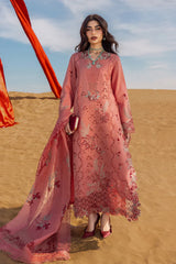 BrandsInn-3PC LAWN CHIKANKARI EMBROIDERED SHIRT WITH KHAADI NET EMBROIDERED DUPATTA AND TROUSER -BI-4775