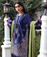BrandsInn-3PC KARANDI EMBROIDERED SHIRT WITH KARANDI EMB SHAWL & TROUSER-BI-5246