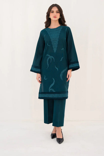 BrandsInn- 2PC -DHANAK HEAVY EMBROIDERED WITH HEAVY EMBROIDERED SLEEVES-BI-4190