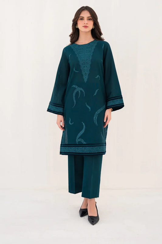 BrandsInn- 2PC -DHANAK HEAVY EMBROIDERED WITH HEAVY EMBROIDERED SLEEVES-BI-4190
