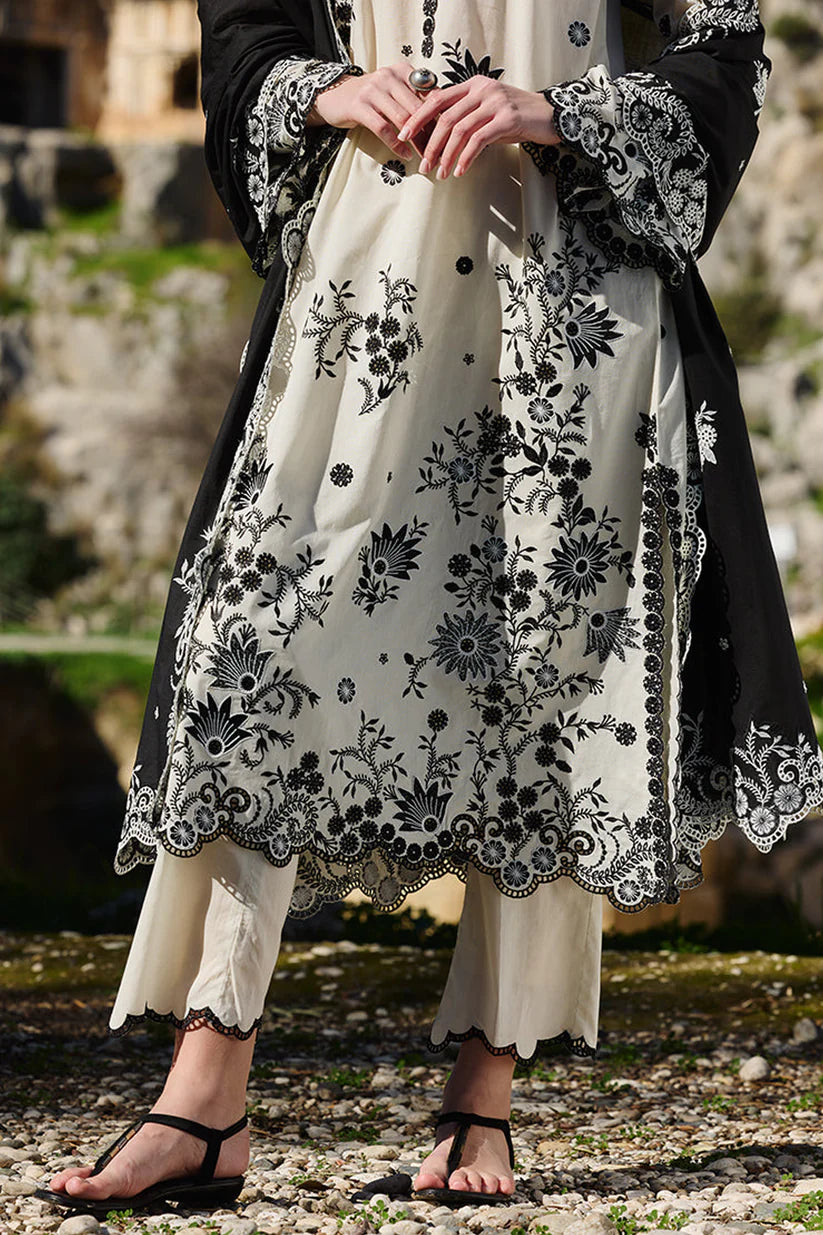 BrandsInn-3PC LAWN EMBROIDERED SHIRT WITH CHIFFON EMBROIDERED DUPATTA AND EMB TROUSER-BI-331