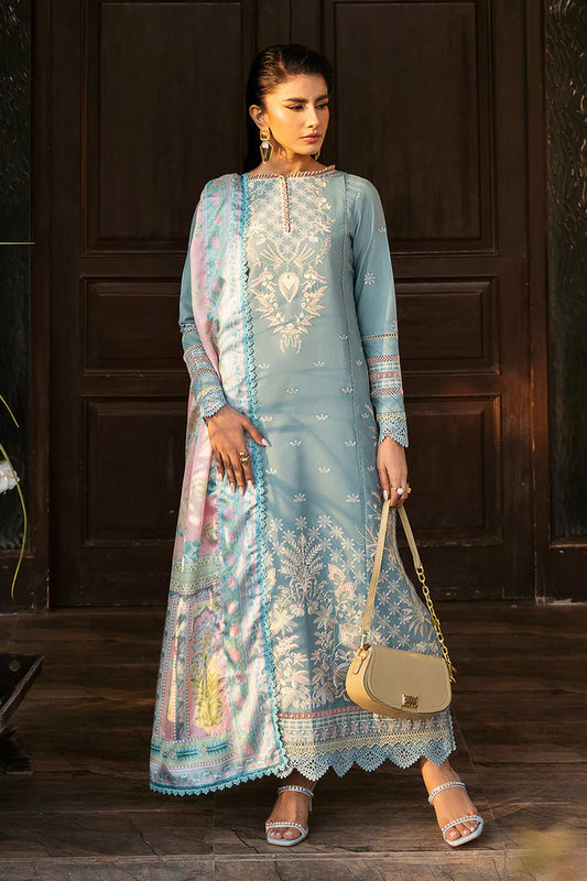 BrandsInn-3PC DHANAK SEQUENCE EMBROIDERED SHIRT WITH COUTRAI PRINTED SHAWL & DHANAK TOUSER-BI-4170