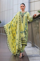 BRANDSINN-3PC KARANDI PRINTED EMBROIDERED SHIRT WITH KARANDI PRINTED EMB SHAWL & PRINTED TROUSER-BI-0123