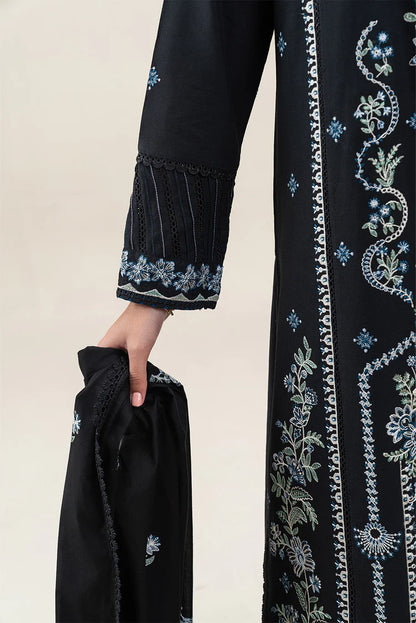 BrandsInn-3PC KARANDI EMBROIDERED SHIRT WITH KHADDI NET EMBROIDERED DUPATTA AND EMB TROUSER-BI-4258