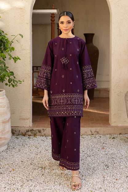 BATIK-2PC DHANAK EMBROIDERED SHIRT & EMBROIDERED TROUSER-BI-4094