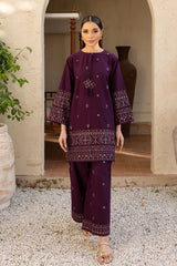 BATIK-2PC DHANAK EMBROIDERED SHIRT & EMBROIDERED TROUSER-BI-4094