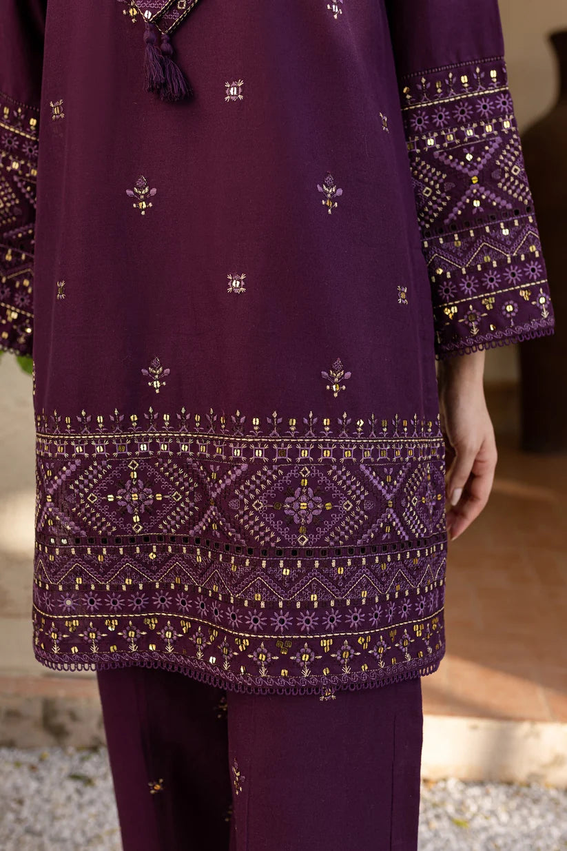 BATIK-2PC DHANAK EMBROIDERED SHIRT & EMBROIDERED TROUSER-BI-4094