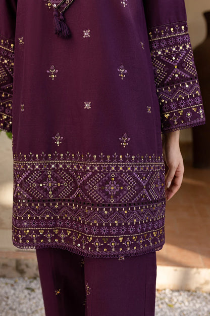 BATIK-2PC DHANAK EMBROIDERED SHIRT & EMBROIDERED TROUSER-BI-4094