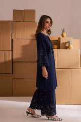 BrandsInn-2PIECE LAWN SEQUIN & CHIKAN EMB NECKLINE WITH SEQUIN EMB TROUSER-BI-245