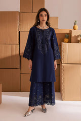 BrandsInn-2PIECE LAWN SEQUIN & CHIKAN EMB NECKLINE WITH SEQUIN EMB TROUSER-BI-245