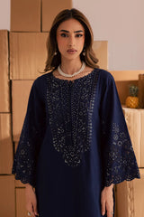BrandsInn-2PIECE LAWN SEQUIN & CHIKAN EMB NECKLINE WITH SEQUIN EMB TROUSER-BI-245