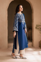 BrandsInn-3PC LAWN EMBROIDERED SHIRT WITH CHIFFOON EMBROIDERED DUPATTA AND EMB TROUSER-ADR-4621