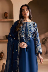 BrandsInn-3PC LAWN EMBROIDERED SHIRT WITH CHIFFOON EMBROIDERED DUPATTA AND EMB TROUSER-ADR-4621