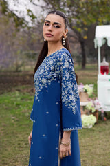BrandsInn- 3PC LAWN EMBROIDERED SHIRT WITH CHIFFON EMBROIDERED DUPATTA AND EMB TROUSER-BI-4812