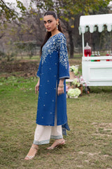 BrandsInn- 3PC LAWN EMBROIDERED SHIRT WITH CHIFFON EMBROIDERED DUPATTA AND EMB TROUSER-BI-4812