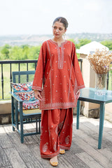 BrandsInn_2PIECE DHANAK EMBROIDERED SHIRT WITH DHANAK EMB TROUSER-BI-15020