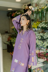 BrandsInn-2PC DHANAK EMBROIDERED SHIRT WITH DHANAK EMBROIDRED TROUSER-BI-137