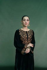 URGE - 2PC Velvet Heavy Embroidered Shirt With Velvet Heavy Embroidered Trouser -ADR-D20-BI-4093