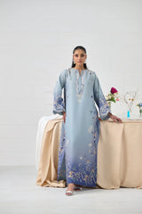 BrandsInn-3PC-SHAMOZE SILK PRINTED SHIRT SILK PRINTED DUPATTA AND SILK TROUSER-BI-9009