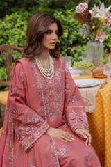 BrandsInn_3PC DHANAK EMBROIDERED SHIRT WITH CHIFFON EMB DUPATTA AND EMB TROUSER -BI-5185