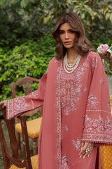 BrandsInn_3PC DHANAK EMBROIDERED SHIRT WITH CHIFFON EMB DUPATTA AND EMB TROUSER -BI-5185