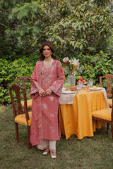 BrandsInn_3PC DHANAK EMBROIDERED SHIRT WITH CHIFFON EMB DUPATTA AND EMB TROUSER -BI-5185