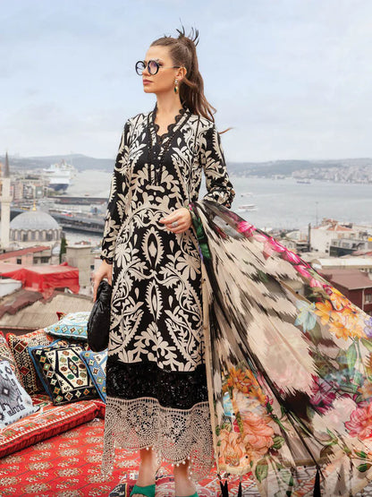 BrandsInn-3PC KHADDAR PRINTED EMB SHIRT WITH KHADDAR PRINTED DUPATTA AND PRINTED TROUSER-BI-2629