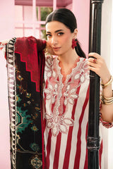BrandsInn-3PC LAWN EMBROIDERED PRINTED SHIRT WITH CHIFFON PRINT DUPATTA AND PRINT TROUSER-BI-334