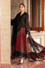 BrandsInn-3PC LAWN PRINTED EMB SHIRT WITH CHIFFON PRINT DUPATTA AND PRINT TROUSER-BI-2528