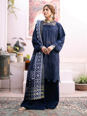 BrandsInn-3PC CHIKENKARI LAWN EMBROIDERED WITH DAIMOND PRINT DUPATTA-BI-247