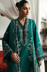 BrandsInn-3PC DHANAK EMBROIDERED SHIRT WITH COURTRAI PRINTED SHAWL & DHANAK TOUSER-BI-4251