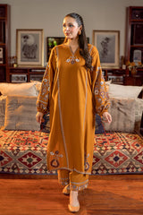 BrandsInn-2PC DHANAK EMBROIDERED SHIRT AND EMBROIDRED SLEEVES-BI-134