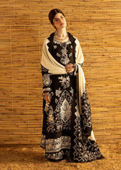 BrandsInn-3PC DHANAK EMBROIDERED SHIRT WITH DHANAK EMBROIDERED SHAWL AND TROUSER-BI-5279