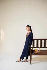 BrandsInn-3PC DHANAK EMBROIDERED SHIRT WITH DHANAK EMBROIDERED SHAWL AND TROUSER-BI-5048