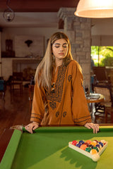 BrandsInn-2PC DHANAK EMBROIDERED SHIRT AND EMBROIDRED TROUSER-BI-135