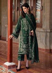 BrandsInn-3PC DHANAK EMBROIDERED SHIRT WITH DHANAK EMBROIDERED SHAWL AND EMB TROUSER-BI-5044