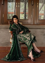 BrandsInn-3PC DHANAK EMBROIDERED SHIRT WITH DHANAK EMBROIDERED SHAWL AND EMB TROUSER-BI-5044