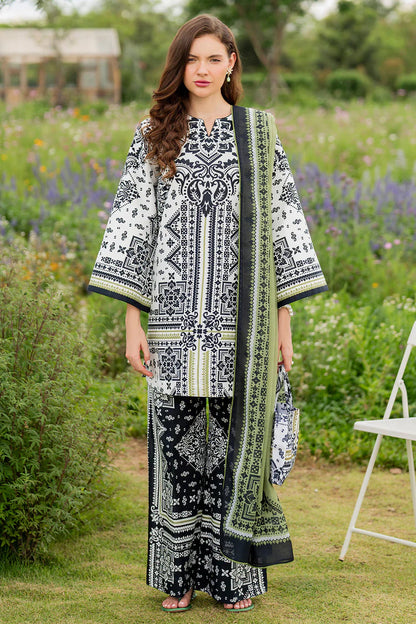 BrandsInn-3PC KHADDAR PRINTED SHIRT WITH KHADDAR PRINTED DUPATTA AND PRINTED TROUSER-ADR-2626