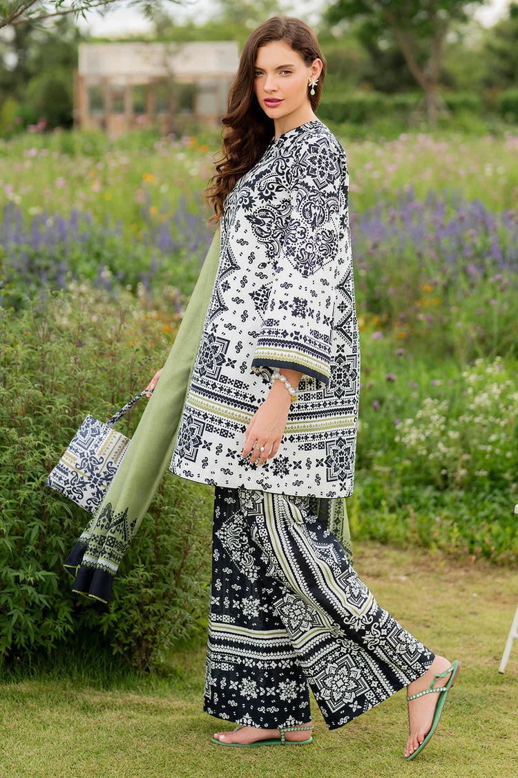 BrandsInn-3PC KHADDAR PRINTED SHIRT WITH KHADDAR PRINTED DUPATTA AND PRINTED TROUSER-ADR-2626