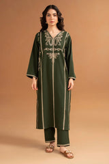 BrandsInn-2PC LAWN EMBROIDRED SHIRT WITH LAWN EMBROIDRED TROUSR-BI-3463