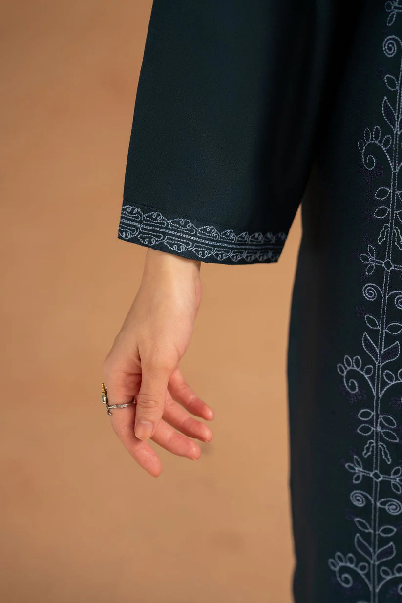 BrandsInn-2PC DHANAK EMBROIDRED SHIRT WITH DHANAK TROUSER-BI-4050