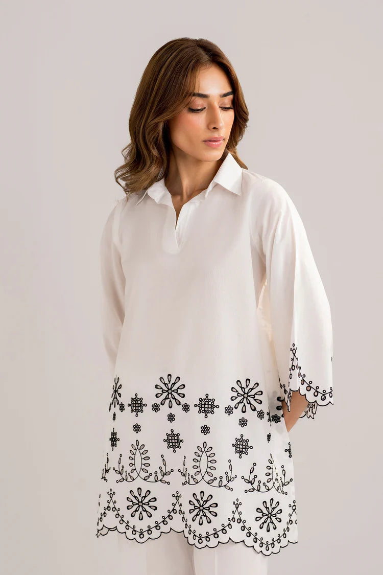 BrandsInn-2PC DHANAK EMBROIDERED SHIRT WITH DHANAK EMBROIDERED TROUSER-BI-3303