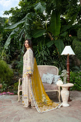 BrandsInn-3PC KARANDI EMBROIDERED SHIRT WITH KARANDI EMBROIDERED SHAWL AND KARANDI TROUSER-BI-5293