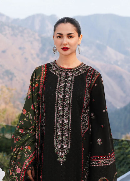 BrandsInn-3PC KARANDI EMBROIDERED SHIRT WITH COURTRAI PRINTED SHAWL AND TROUSER- BI-4261
