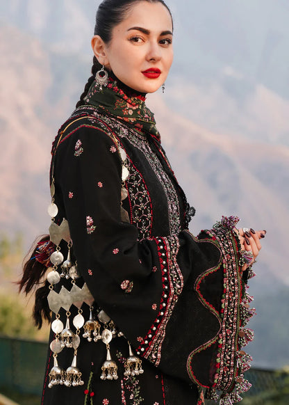 BrandsInn-3PC KARANDI EMBROIDERED SHIRT WITH COURTRAI PRINTED SHAWL AND TROUSER- BI-4261