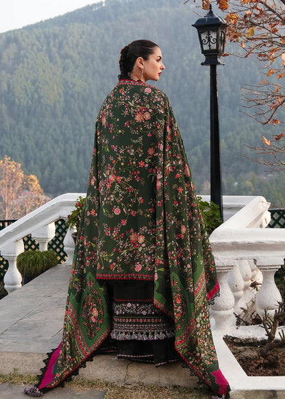 BrandsInn-3PC KARANDI EMBROIDERED SHIRT WITH COURTRAI PRINTED SHAWL AND TROUSER- BI-4261