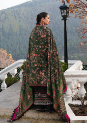 BrandsInn-3PC DHANAK EMBROIDERED SHIRT WITH COURTRAI PRINTED SHAWL AND TROUSER-BI-4261